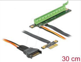 85762 Riser Card, PCIe x1 &gt; x16, 30 cm Cable