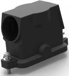 Housing, size HB16, die-cast aluminum, M40, angled, screw locking, IP68, T1912160140-009