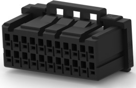 Socket header, 22 pole, pitch 2 mm, straight, black, 1-1827863-1