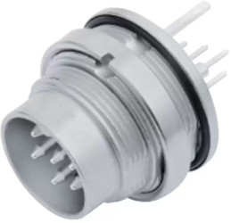 Panel plug, 19 pole, THT, screw locking, straight, 09 0463 290 19