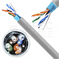 Kabel sieciowy F/UTP kat.5e skrętka 4x2x0,5mm wewnętrzny Eca PVC szary Bitner BiTLAN