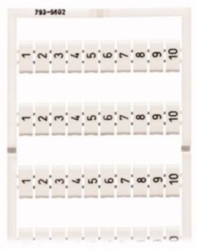 Marker card for terminal block plug, 793-5602