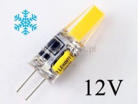 Żarówka LED G4; 6W; zimna; silikon; lizak; 12V