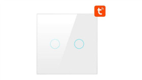 Dotykowy Włącznik Światła Zigbee Avatto Zts02-Eu-W2 Podwójny Tuya (Biały)