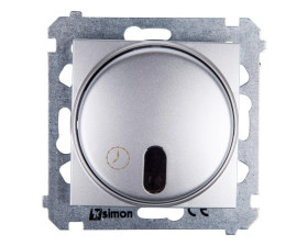 Simon 54 Łącznik z opóźnieniem wyłaczenia i przekaźnikiem srebrny mat DWC10P.01/43