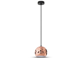 VT-8250 Lampa wisząca kula klosz: miedź z przetłoczeniami średnica: 250 3717 V-TAC
