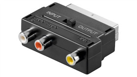 Adapter Scart Do Composite Audio Video, In/Out - Połączenie Typu Wtyk Scart...
