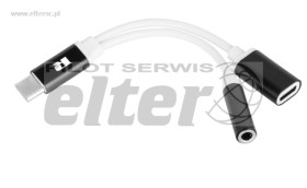 Wtyk USB-C - Gniazdo USB-C - Gniazdo 3,5mm kabelek