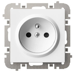 Vestra Gniazdo 2P+Z bez ramki podtynkowe IP20 biały 3833-10