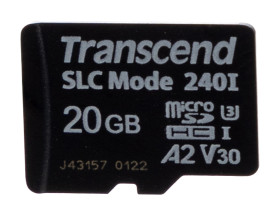 Karta Micro SD MicroSDXC, 20 GB Tak 3D, Transcend USD240I -40 → +85°C