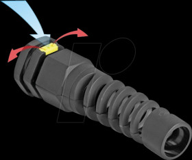 60626 M20 cable gland, black, IP68, 2 pieces