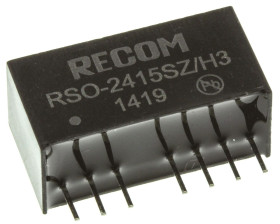 Przetwornica DC-DC, 1W, Uwe 9 → 36 V DC, Uwy 15V dc, Iwy 67mA, Recom Tak