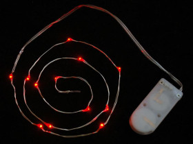 Adafruit Wire Light LED Strand - 10 Red LEDs + Coin Cell Holder