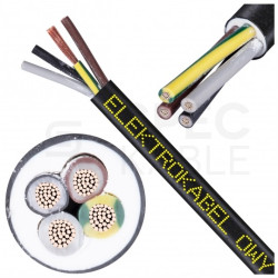Kabel warsztatowy OWY / H05VV-F 4x0,5mm2 czarny 300/500V giętki linka Elektrokabel