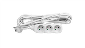 Przedłużacz 3-Gniazda Z/U 7M /H05vv-F 3G1/ Biały P0317