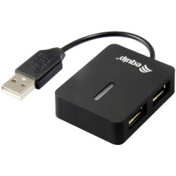 Equip 128952 2 ports USB 2.0 hub Black dual-port USB splitter
