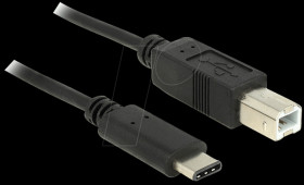 83601 USB type C plug > USB 2.0 B plug, 1.0 m