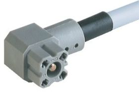 G 30 KW 3 F 2 M gniazdo 3+PE z przewodem 4x1.00mm2, dł. 2 metry, z śrubą M3 i uszczelką, Hirschmann, G30KW3F2M, 931608003, 931 6