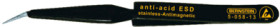 ESD SMD tweezers, uninsulated, antimagnetic, stainless steel, 120 mm, 5-058-13