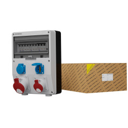 Rozdzielnica budowlana DV-S/FI 32A 16A 2x230V IP54 Schuko Doktorvolt® DV-1776-D