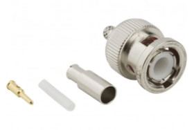 Złącze koncentryczne Montaż na kablu Męski 50Ω typ złącza Złącze BNC 4GHz Połączenie zagniatane typ kabla LMR-100,