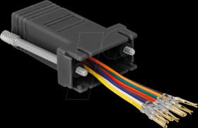 66165 Adapter Sub-D 9 pin female to RJ45 female Assembly Kit black