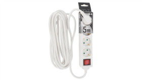 Przedłużacz Domowy Przenośny Logan S White 4 - Krotny Schuko 5M Z Włącznikiem...
