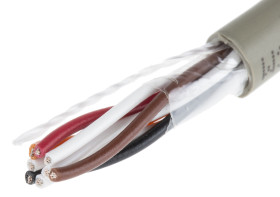 Kabel do transmisji danych 4 -parowy 0,35 mm² 8 -rdzeniowy Nieekranowany 22 AWG AWG PVC 300 V