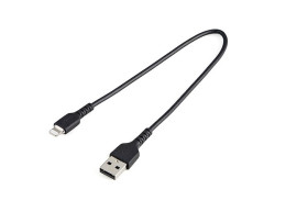 Kabel USB Złącze A USB A Złącze B Lightning dł. 300mm Wytrzymały kabel Apple Lightning USB 2.0 kolor: Czarny