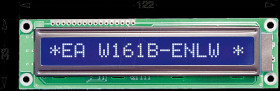 EA W161B-ENLW LCD module, 1x16, H:9.7mm, bl/ws, w.Bel.