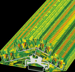 3210611 Double-deck terminal block, PTTBS 2.5 Quattro, green-yellow