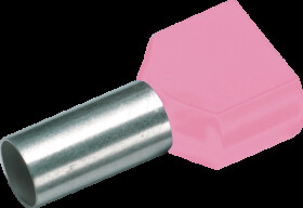 187715 Twin-Aderendhülse isoliert 2x0,25 mm²/8 mm, violett, 100er Pack