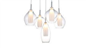 Lampa Sufitowa Fons Chrom Do Salonu, Z Podwójnymi Szklanymi Kloszami, 8*E14...