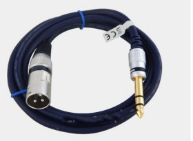 Kabel Przyłącze stereofoniczne audio wtyk XLR 3p Canon - wtyk Jack 6,3 stereo MK36 /1,5m/