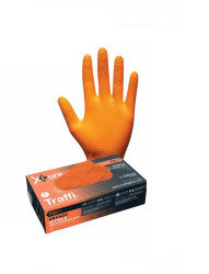 Rękawice jednorazowe, rozm. XXL, 50Para szt., kolor: Pomarańczowy, Traffi