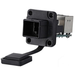 wodoodporne złącze, gniazdo żeńskie z podwójnym portem RJ45, CNLINKO, IP67/IP65 ,-40oC~80oC