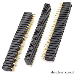 BL250G Socket 2 x 25 Pin Gold THT FISCHERELE