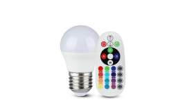 Żarówka Led 3,5W E27 G45 Rgb+6400K Ściemnialna 320Lm 180St. A+ (Sterowanie...