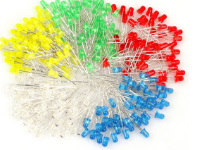 3mm LED Diode - Red / Green / Yellow / White / Blue:- 10 pcs