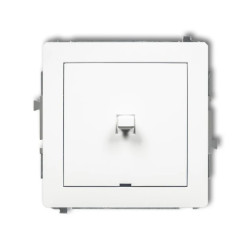 DECO Mechanizm łącznika zwiernego, jednobiegunowego w stylu amerykańskim (jeden klawisz, bez piktogramu), biały mat 25DWPUS-4.1