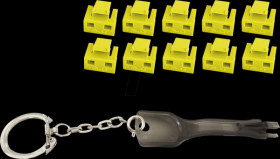 BS08-01032 RJ45 port blocker set, socket, yellow, 10 pieces