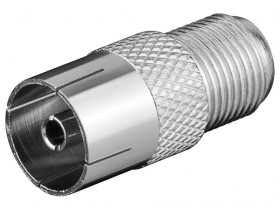 Adapter F: gniazdo F gniazdo koncentryczna cynkowa wtyczka adaptera