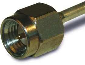SMA plug 50 Ω, RG-405, Belden 1671A, solder connection, straight, 132101
