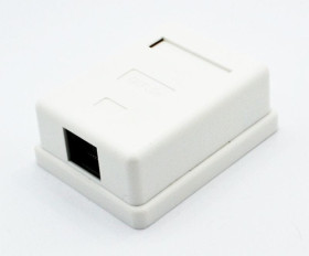 Gniazdo telefoniczne natynkowe RJ45, kategoria 5e, 1 port