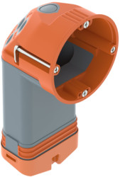 Cavity wall box, 68 x 61 mm, Ø 68 mm, no. of entries: 8, 1.5-2.5 mm², orange/gray, IP30, 2003828