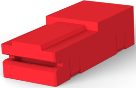 Insulating grommet, 1 pole, PBT, red, 1982857-1