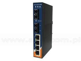IES-1042FX-MM-SC, Switch przemysłowy niezarządzalny, DIN, 4x 10/100 RJ-45 + 2x 100 MM SC, obudowa slim