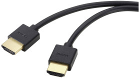 SpeaKa Professional HDMI kabel Wtyczka HDMI-A, Wtyczka HDMI-A 1.00 m czarny 8K UHD, konstrukcja elastyczna Kabel HDMI SP