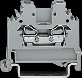 280-101 2-conductor feed-through terminal block, 2.5 mm², grey