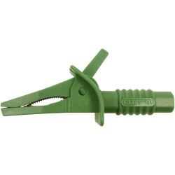 Cliff FCR7942 Safety Terminal 4 mm CAT II 1000V Green Alligator Clip